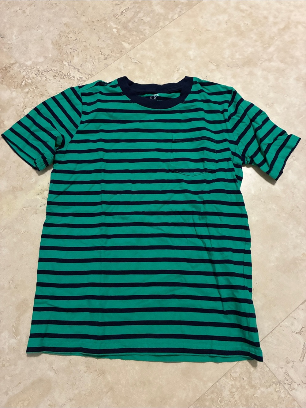 NWOT Carter's Green & Navy Striped Short Sleeve Tee